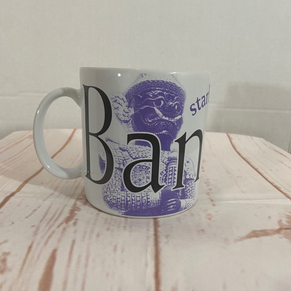 Starbucks Bangkok City Mug 2001 Collector Series Jan Belson Thailand Purple Mug